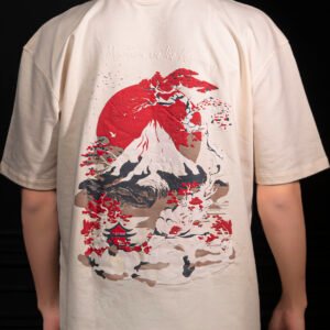 Red Sun Mountain Graphic Off White T-Shirt